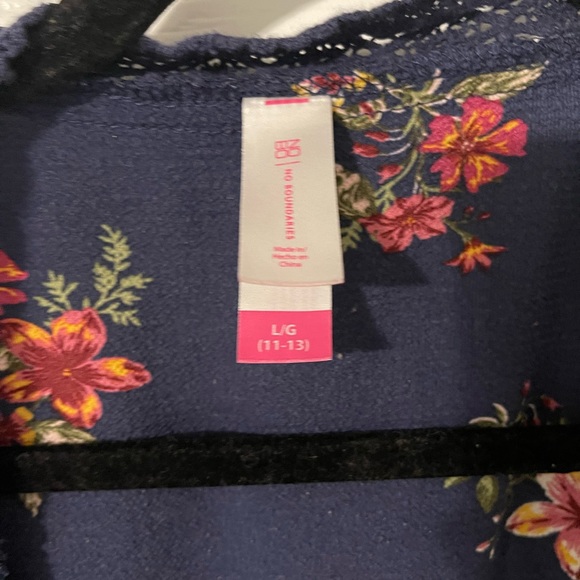 Blue Floral Cardigan - Picture 3 of 4